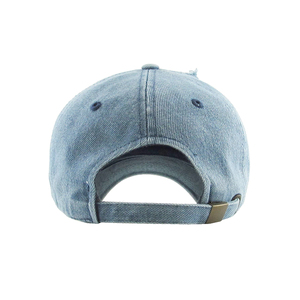 Gorra de Béisbol Premium Desestructurada Personalizada de Mezclilla Estilo Dad Hat Lavada Deportiva Lisa Desgastada - Product Image 5