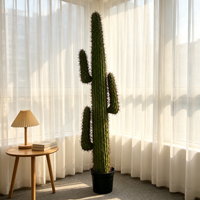 Cactus artificiel succulent en pot de 175 cm (5,7 pi) pour bureau, maison, fête, décoration intérieure, résistant aux UV, durable, vente en gros