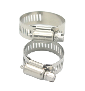 Factory 8 10 12 16 18 20mm SS304 316 American USA Type Pipe <b>Clip</b> Hose Clamp for Oil Pipe Chimney Exhaust Pipe Metric System - Product Image 1