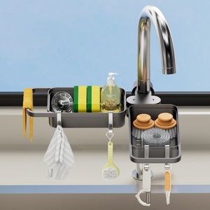 Organizador de Cocina de Plástico para Fregadero, Escurridor de Esponjas, Soporte para Grifo, Cesta Escurridora de Jabón sobre el Grifo - Product Image 3