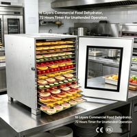 Déshydrateur alimentaire 16 plateaux en acier inoxydable 1200W, numérique et facile à utiliser, pour la transformation de mangues, citrons et bananes