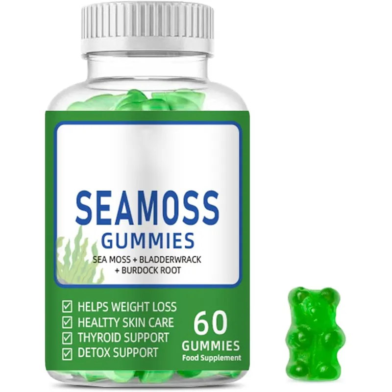 Irish biển rêu Gummies làm từ rễ cây ngưu bàng bàng quang như năng lượng tuyến giáp hỗ trợ miễn dịch bổ sung rong biển