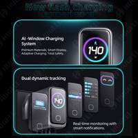 Chargeur USB C 140W d'usine OEM avec affichage intelligent, chargeur mural rapide 100W pour ordinateur portable et de bureau, chargeur USB pour téléphone et tablette