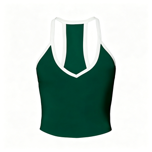 Paquete de 4 Camisetas de Tirantes Deportivas de Color Sólido para Mujer con Ribete Blanco en Contraste, Camisetas sin Mangas Casuales de Punto - Product Image 2
