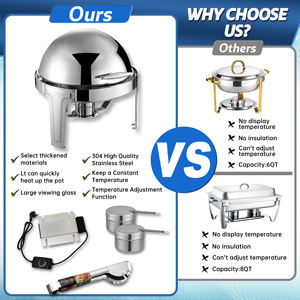 YITIAN Autres fournitures hôtelières – Ensemble de plats de <span class=keywords><strong>chef</strong></span> en acier inoxydable 6L, chauffe-plats pour buffet, plat de service pour la restauration - Product Image 5