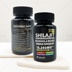 Oem Private Label Rhodiola Rosea Ginseng Ashwagandha En Shilajit 8 In 1 Complexe Capsules - Product Image 2