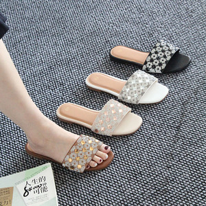 High-quality Fashionable Slip-on Rhinestone Retro-style Best-selling Casual Outdoor Lightweight Women's Sandals and <b>slippers</b> - Product Image 1