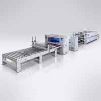 Machine de fabrication de panneaux composites PUR pour le travail du bois CNC XINJUN, ligne de laminage, 65 kW, 380 V, triphasée, facile à utiliser