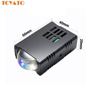 TCYATO faretti per <span class=keywords><strong>automobili</strong></span> e moto, fari, perline <span class=keywords><strong>LED</strong></span>, montante esterno, pellicola blu occhi diavolo - Product Image 1