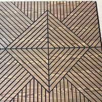 Panneau mural acoustique en bois à lattes absorbant le son HY19006B, panneau décoratif d'intérieur pour la maison et le bureau