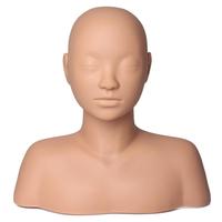 Tête de Mannequin de pratique en Silicone souple, Acupuncture, Massage, accessoire d'éveil avec épaule, pour la gestion de la peau, beauté