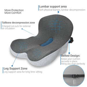 Office Chair Lumbar Support Memory Foam Car Seat <strong>Cushion</strong> with Adjustable Strap <strong>Sciatica</strong> Pad <strong>Cushions</strong> for Car Truck Gaming Chair - Product Image 4