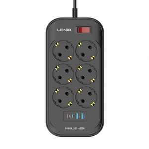 Regleta de Enchufes Ldnio con Panel USB, Carga Rápida, Múltiples Ranuras, Estándar Americano y Británico - Product Image 1