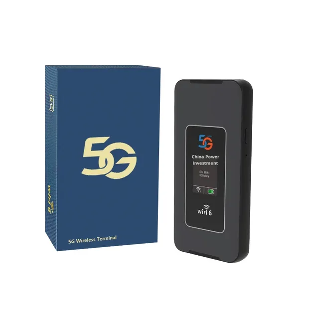 Portable 4G/5G CPE WiFi6 1800Mbps 2.4GHz 5.8GHz Router with Colorful Light for Outdoor Use Firewall Function