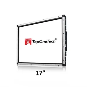 Toponetech monitor lcd layar sentuh, bingkai terbuka 17 inci