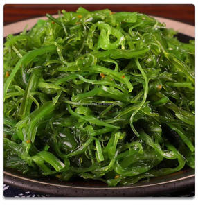 Salade d'algues nori japonaises surgelées assaisonnées avec graines de sésame, wakame vert frais style Chuka, emballage commercial, emballage OEM - Product Image 4