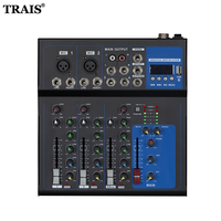 Vente directe d'usine, console de mixage audio F4 à quatre canaux, petite taille mini, pour le divertissement, microphone sans fil