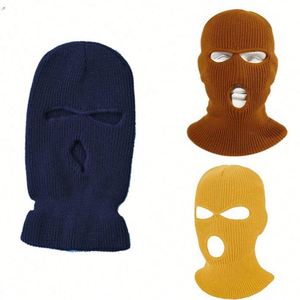 3 Hole Knitted Full Balaclava Face Cover Ski Mask Winter Windproof <b>Neck</b> <b>Warmer</b> for Outdoor Promotion Gift - Product Image 1