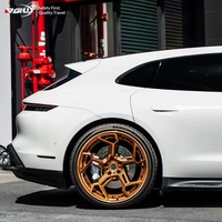 168 Ruedas de Aleación de Aluminio Forjado Bronce Cepillado Ligeras Personalizadas 5x112 5x130 para Lamborghini Panamera Taycan de 19-22 Pulgadas