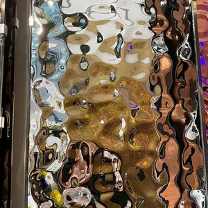 <span class=keywords><strong>Liquidación</strong></span>: Lámina de Acero Inoxidable 304 con Diseño de Ondas de Agua para Techos y Paredes - Product Image 6