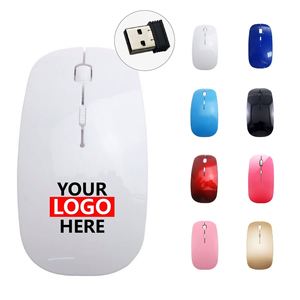 Souris optique portable sans fil rechargeable silencieuse 2,4 G avec logo personnalisé, pour bureau, avec USB - Product Image 1