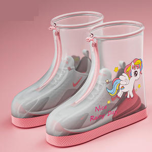 Botas de Lluvia Impermeables y Antideslizantes para Mujer, Botas para Estudiantes, Niños y Niñas, Zapatos de Agua, Zapatos de Plástico Impermeables - Product Image 2