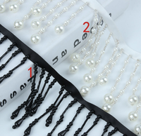 Rideau coréen avec perles en cristal et franges, fait main, de haute qualité