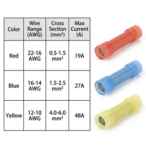 Connecteurs à sertir isolés en polyamide PA66 ignifuge UL94V0, avec terminal de raccordement en cuivre électrolytique étamé pour fils, 600V - Product Image 5