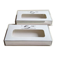 JM-034 Caja de Pestañas Postizas con Bonito Diseño Impreso, Caja de Pestañas Postizas Blanca, Empaque para Pestañas Postizas