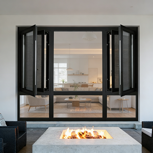 Fenêtre à battant en alliage d'aluminium <span class=keywords><strong>GUAPO</strong></span>, verre trempé, insonorisation, design moderne, installation facile pour usage domestique - Product Image 3