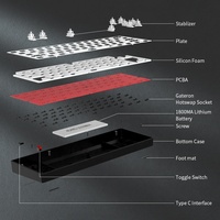 Oucata Keyboard Gaming Rgb 60 Anti Hantu, Keyboard Bermain Game Mekanis Diy