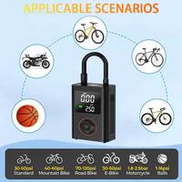 Nouvel Arrivage Compresseur d'air intelligent sans fil avec affichage numérique 150 PSI et fonction d'arrêt automatique pour vélos, voitures, ballons, usage quotidien et d'urgence