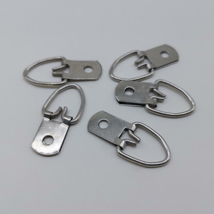 Single-hole <b>Photo</b> <b>Frame</b> Hooks Oval Iron Reusable Picture Wall Decor Accessories Minimalist Modern Style - Product Image 1