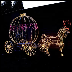 Luces navideñas para exteriores, impermeables, LED, caballo con trineo para Año Nuevo - Product Image 5