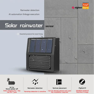 Sensor de Lluvia Zigbee Tuya ZB-SRD, Alertas de Lluvia en Tiempo Real, Integración con Hogar Inteligente, IP65 Impermeable, Alimentado por Energía Solar para Riego de Jardín - Product Image 3
