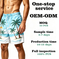 Short de bain unisexe personnalisé de haute qualité à imprimé floral rose, séchage rapide, idéal pour les vacances à la plage et les centres de villégiature