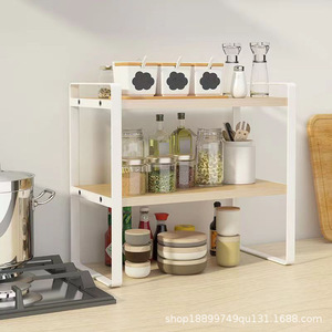 Estante de escritorio de 3 niveles, organizador de madera y metal para oficina, estante de almacenamiento con soporte para libros, cámara, reloj y cosméticos - Product Image 4