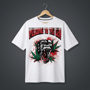 เสื้อยืดโอเวอร์ไซส์ทรงบ็อกซี่ ตัดสั้น ผ้าคอตตอน 100% คุณภาพสูง เนื้อผ้าหนา พิมพ์โลโก้ด้านหน้าตามสั่ง สำหรับผู้ชาย - Product Image 2