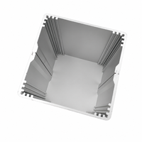 Boîtier de contrôle personnalisé en aluminium extrudé à profil carré 130*90*90mm avec couvercle, base à clipser et plaques d'extrémité pour carte PCB