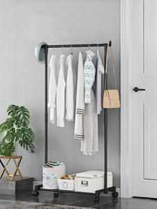 Perchero de ropa, colgador de ropa colgante a prueba de polvo de Metal, estante de secado de ropa integrado para zapatos y sombreros con almacenamiento multicompartimento - Product Image 6