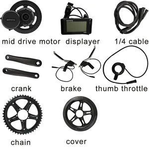 Bafang 중간 드라이브 모터 48V 500W 750w Ebike 변환 키트