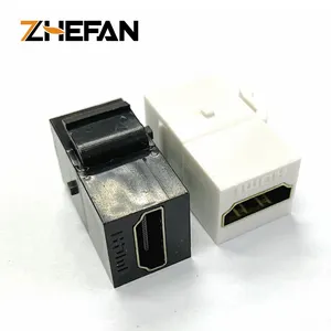 ZHEFAN 180 Degree Keystone Hdmi Coupler Hd-mi Keystone Jack 180 Degree Female To Female Connector