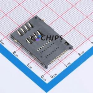 XDSM-08C3-059 SIM Card Connector SMD Connector Self-Return Type 1.8mm - Product Image 2