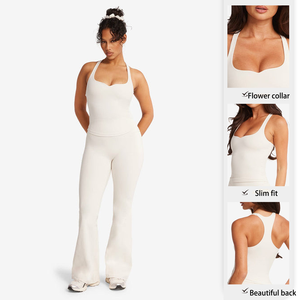 Gran oferta <span class=keywords><strong>Tik</strong></span> <span class=keywords><strong>Tok</strong></span> 2 piezas conjunto de Yoga para mujer sensación desnuda lujo Nylon Spandex transpirable ropa deportiva Pilates Ballet gimnasio Fitness conjuntos - Product Image 2
