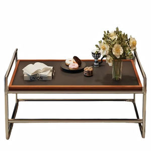 Table basse chinoise multifonctionnelle à cadre en acier inoxydable, peut être retournée à 290 degrés, nouveaux meubles de salon - Product Image 1