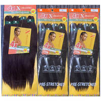 Perruques 4x pré-étirées 52 pouces, cheveux à tresser pré-étirés Afro Yaki Jumbo Box Braid, extensions de cheveux alignées avec les cuticules
