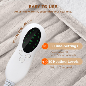 Couvertures chauffantes rapides USB domestiques Eurocode personnalisées 180*160 Couvertures chauffantes électriques de <span class=keywords><strong>couleur</strong></span> unie - Product Image 4