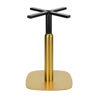 Table ronde moderne en pierre frittée blanche à bord doré, support de table à colonne unique en acier inoxydable noir et or pour café