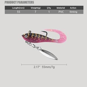 Leurre souple de pêche, jig en plomb, appâts en PVC, appât VIB, appâts artificiels rotatifs, appâts durs, cuillère en métal pour les poissons de la famille des ets - Product Image 3