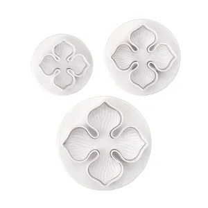 3-piece hydrangea spring mold biscuit embodying mold set DIY fondant cake tool Clay toy plastic biscuit cutter